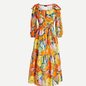 NWT J. Crew belted tropical floral dress 00